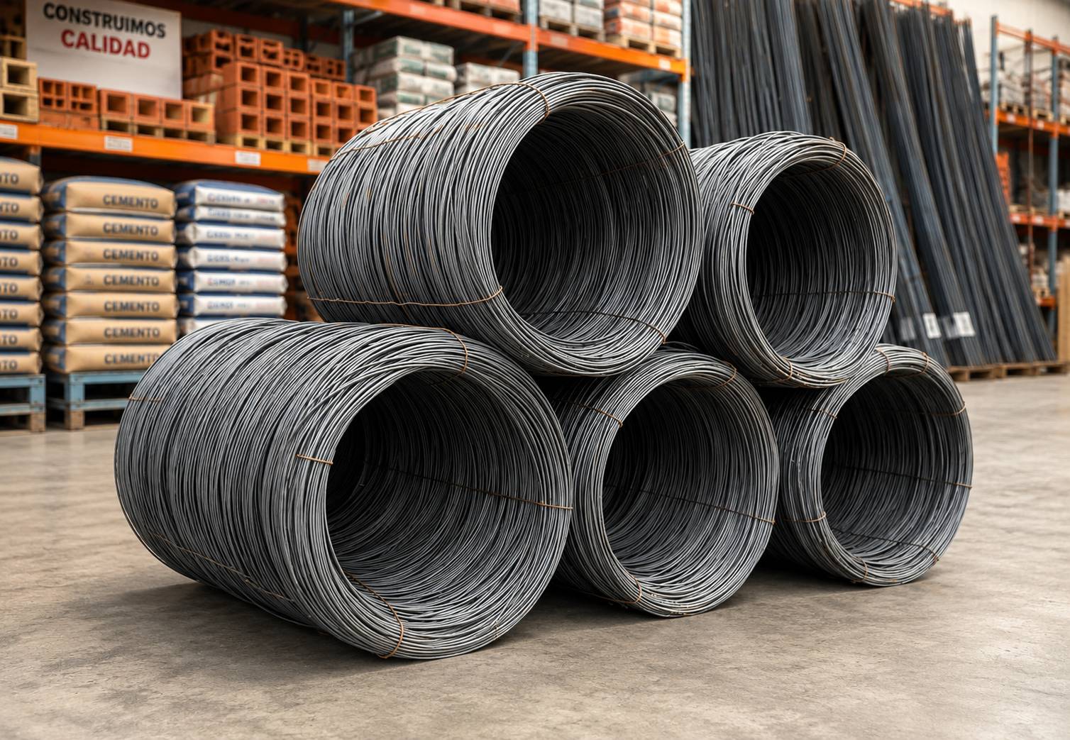 Rollo de alambrón para construcción