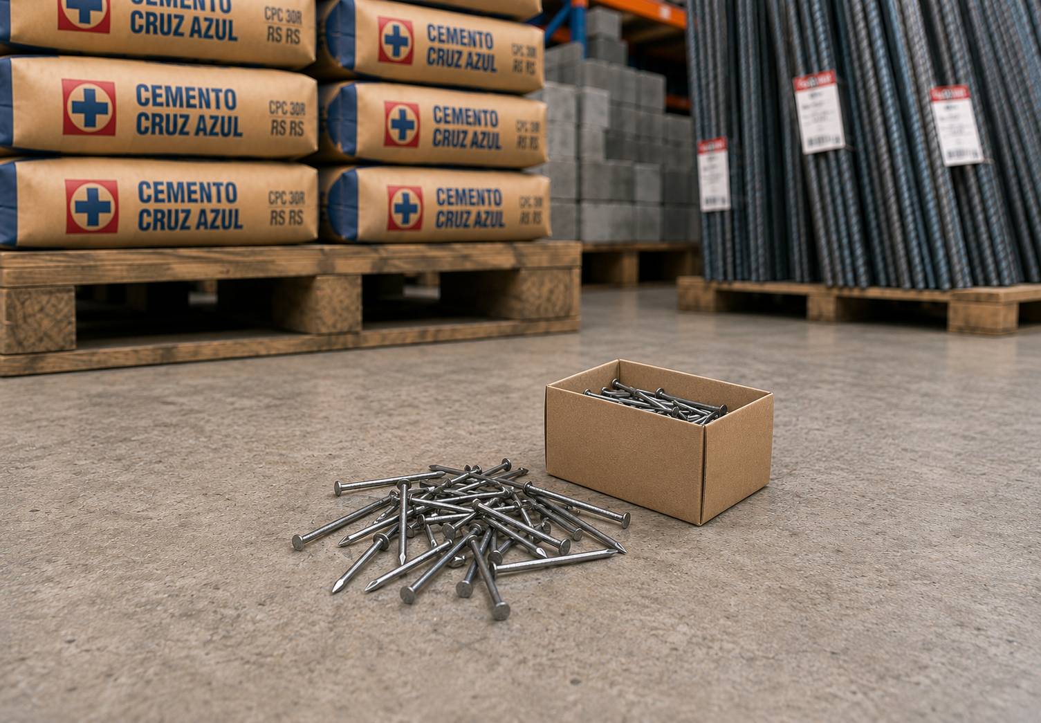 Clavos de acero para construcción