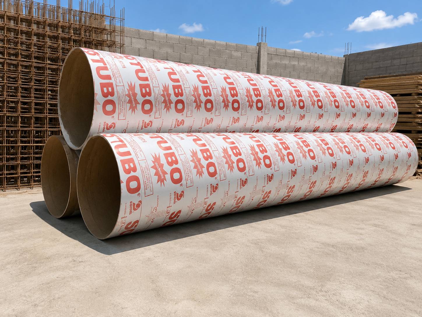 Sonotubo de cartón para columnas de concreto
