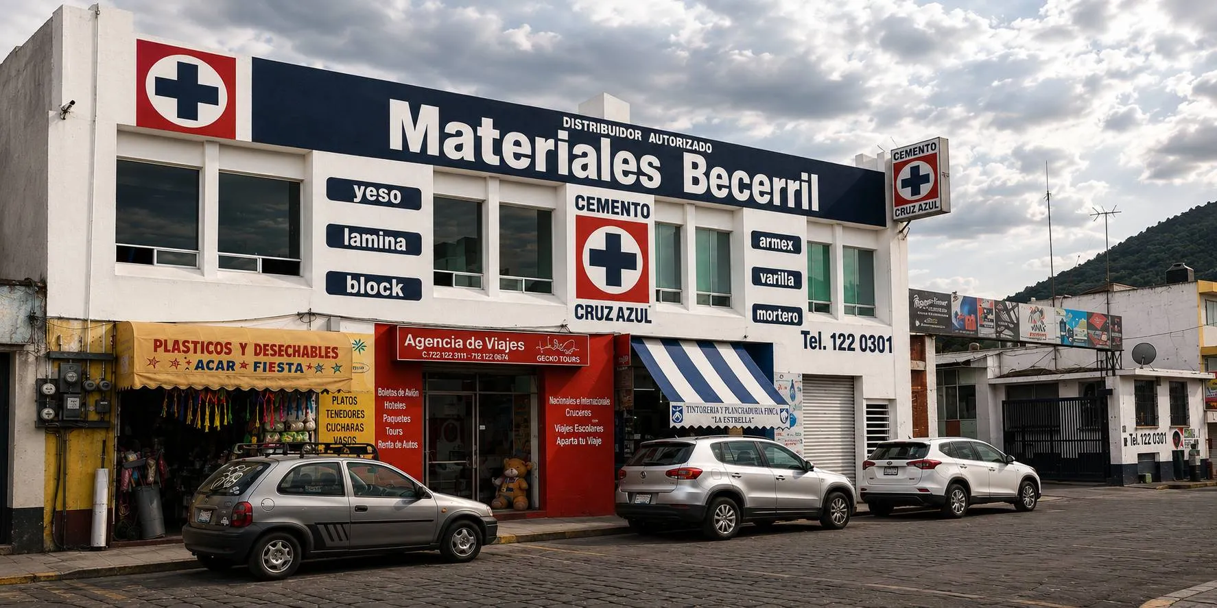Fachada de Materiales Becerril en Atlacomulco